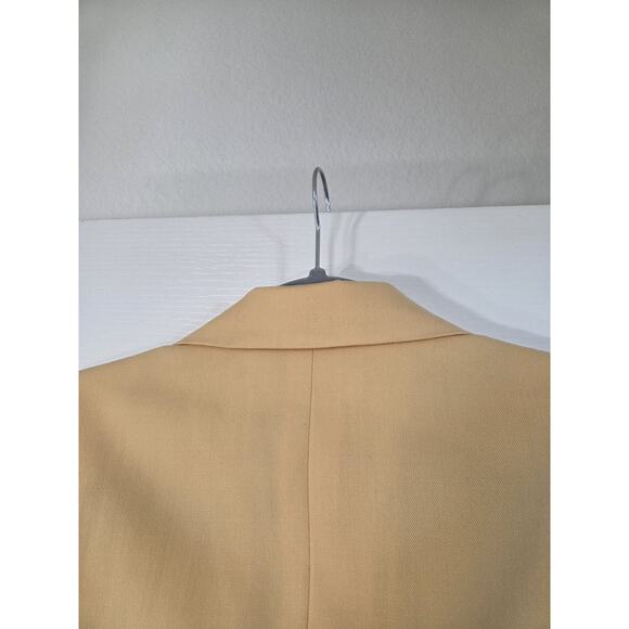 Vintage Barrie Pace Yellow 100% Wool Crest Pocket Double Breasted Blazer, Size 6 - Picture 8 of 10